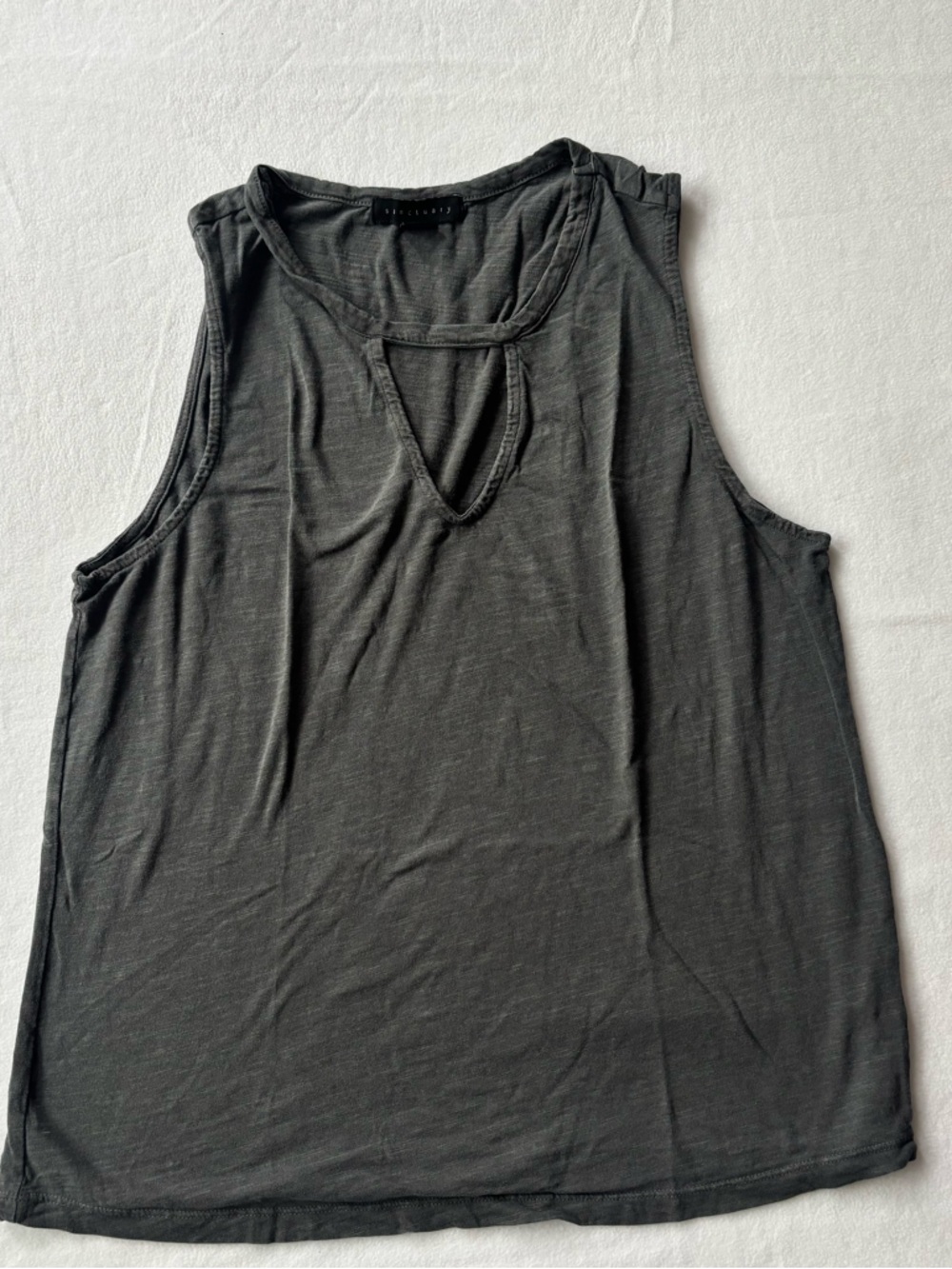 Sanctuary Charcoal Gray Cutout Tank Top Sz Large